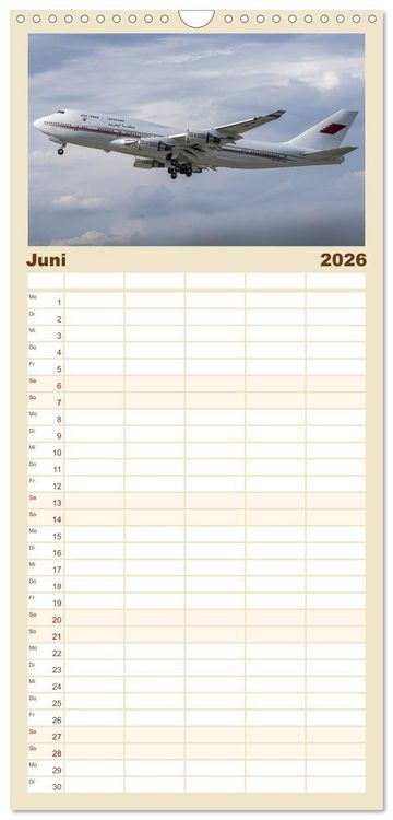 Produktbild: Familienplaner 2026 - Boeing 747 Kalender mit 5 Spalten (Wandkalender, 21 x 45 cm) CALVENDO
