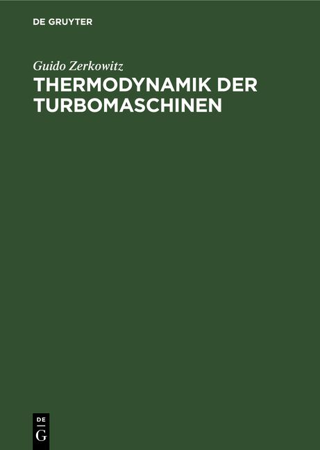 Produktbild: Thermodynamik der Turbomaschinen