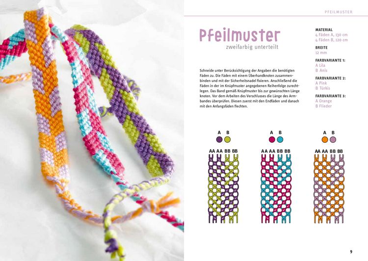 Produktbild: Kreativ-Set Zuckers&uuml;&szlig;e Freundschaftsb&auml;nder. Mit Anleitungsbuch und Material