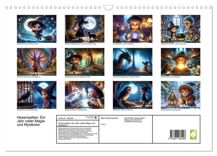 Produktbild: Hexenwelten: Ein Jahr voller Magie und Mysterien (Wandkalender 2026 DIN A3 quer), CALVENDO Monatskalender