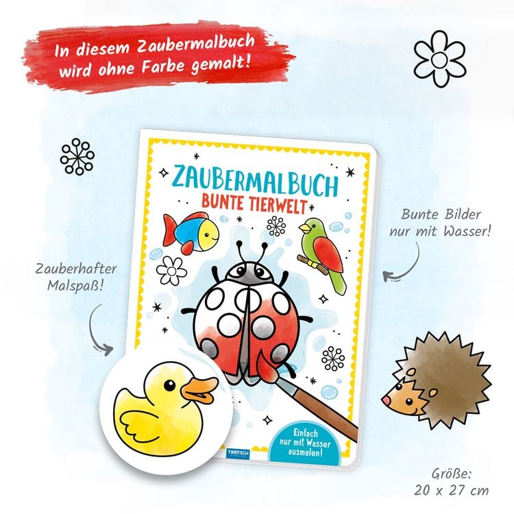 Produktbild: Tr&ouml;tsch Malbuch Zaubermalbuch Bunte Tierwelt