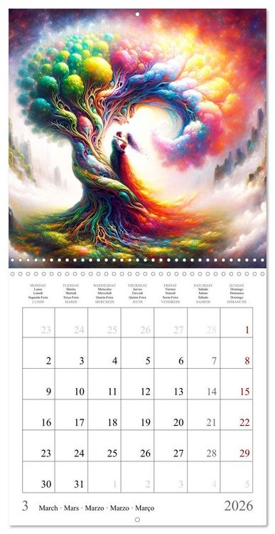 Produktbild: Arbres de l'amour (Calendrier mural carr&eacute; 2026 30x30 cm) Calendrier double avec une page pour vos prises de notes