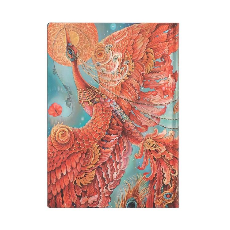 Produktbild: Softcover Notizbuch Feuervogel, Midi, Unliniert