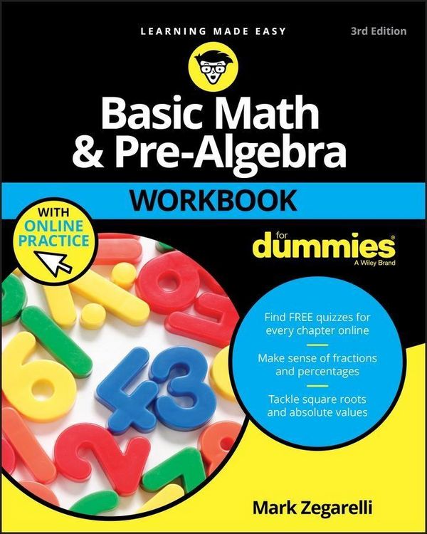 Produktbild: Basic Math & Pre-Algebra Workbook For Dummies with Online Practice