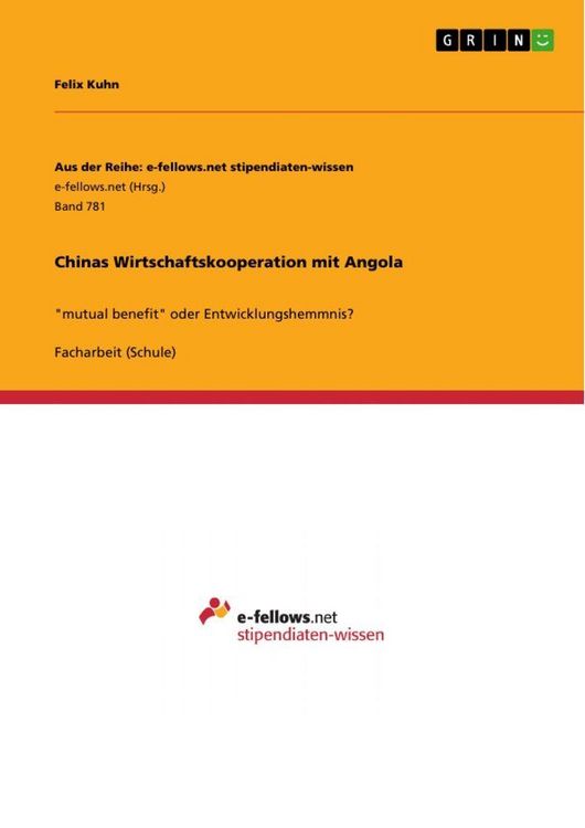 Produktbild: Chinas Wirtschaftskooperation mit Angola