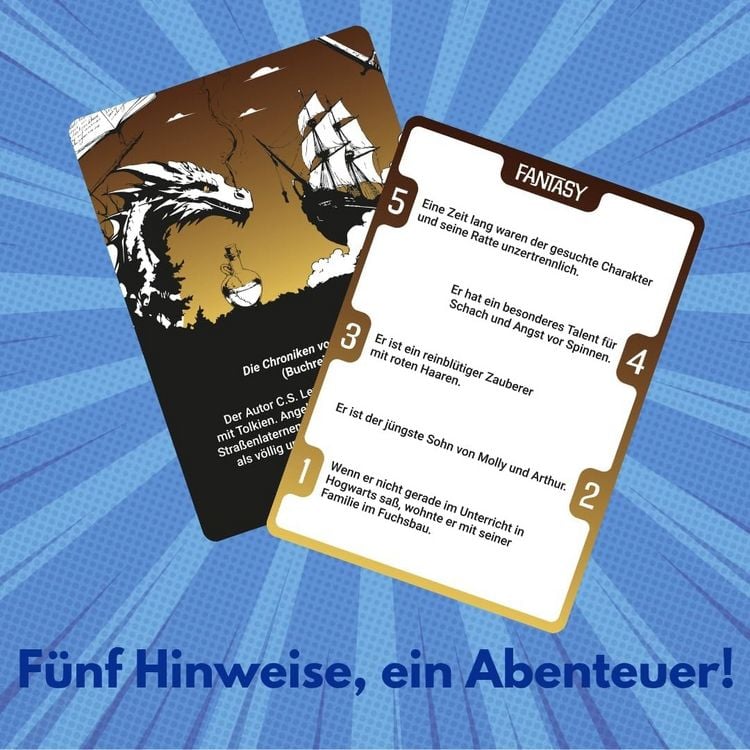 Produktbild: CLUE5 #Fantasy. 5 Hinweise, nur eine L&ouml;sung. Das Trend-Quiz f&uuml;r deine Tasche