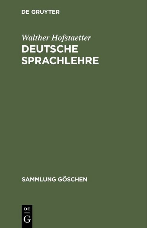 Produktbild: Deutsche Sprachlehre