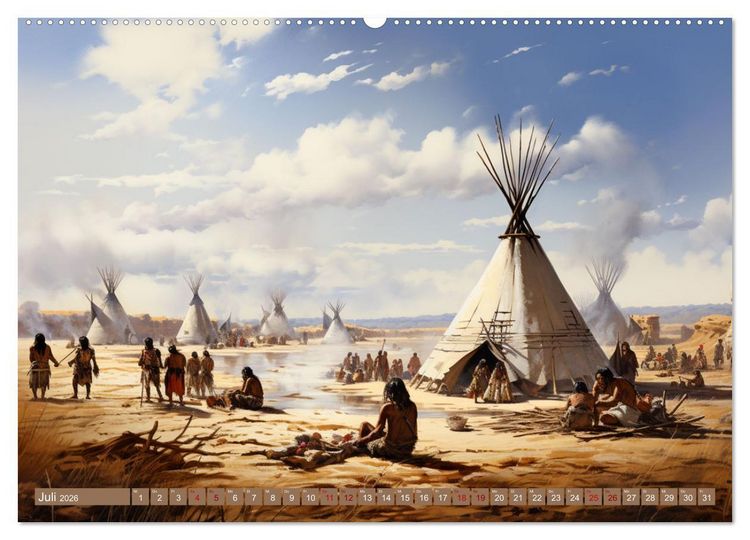 Produktbild: Indianische Impressionen (Wandkalender 2026 DIN A2 quer), CALVENDO Monatskalender