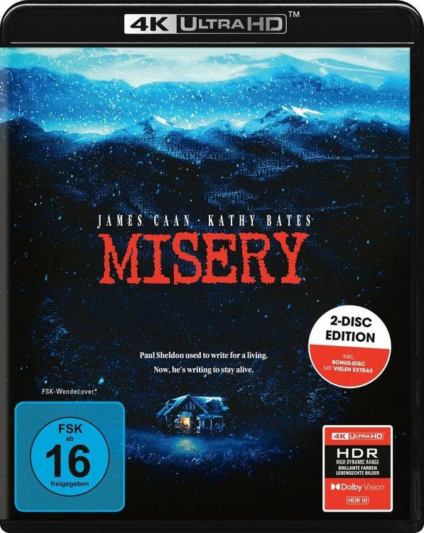 Produktbild: Misery - 2-Disc Edition (UHD-Blu-ray + Bonus-Blu-ray)
