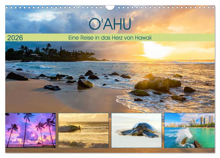 Produktbild: O'ahu - Eine Reise in das Herz von Hawaii (Wandkalender 2026 DIN A3 quer), CALVENDO Monatskalender