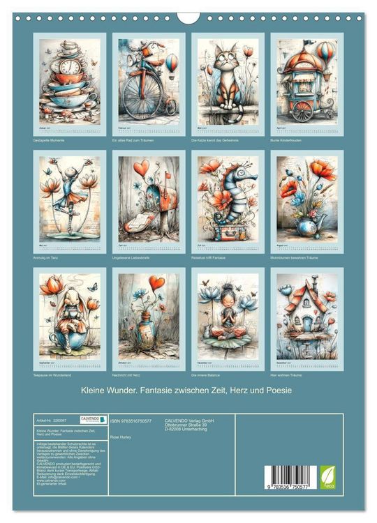 Produktbild: Kleine Wunder. Fantasie zwischen Zeit, Herz und Poesie (Wandkalender 2027 DIN A3 hoch), CALVENDO Monatskalender