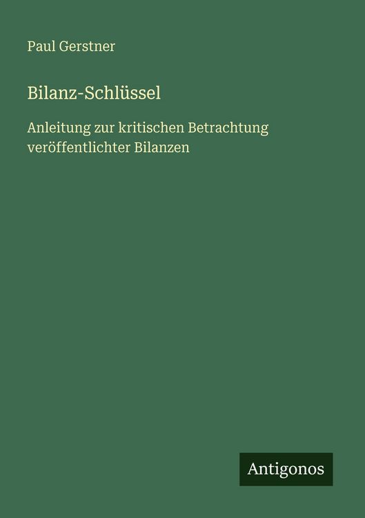 Produktbild: Bilanz-Schl&uuml;ssel