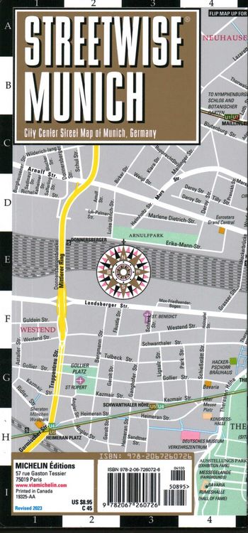 Produktbild: Streetwise Munich Map - Laminated City Center Street Map of Munich, Germany