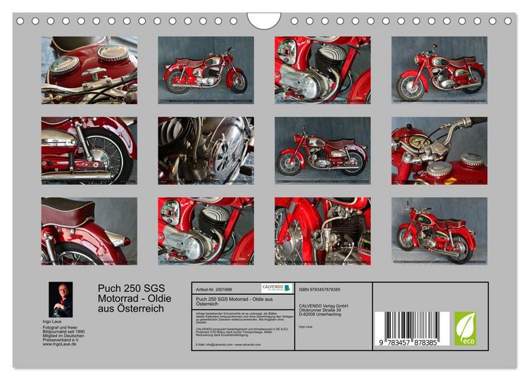 Produktbild: Puch 250 SGS Motorrad - Oldie aus &Ouml;sterreich (Wandkalender 2026 DIN A4 quer), CALVENDO Monatskalender