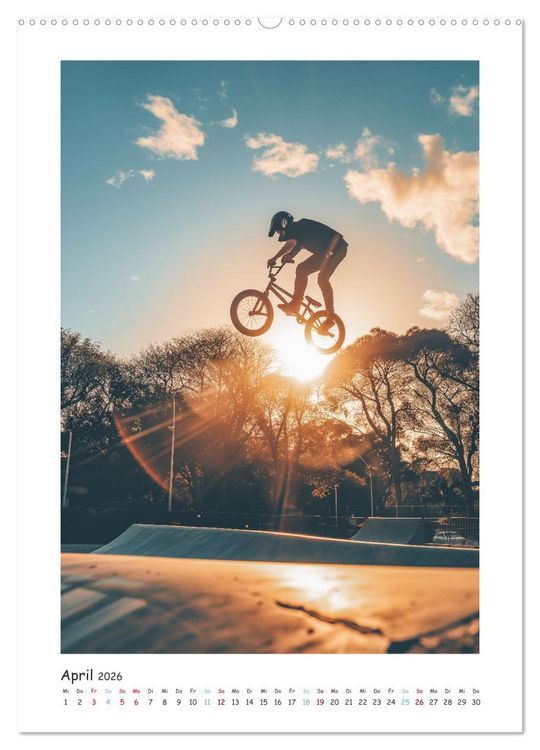 Produktbild: BMX Action (Wandkalender 2026 DIN A2 hoch), CALVENDO Monatskalender