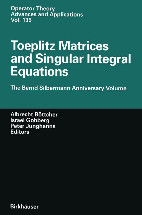 Produktbild: Toeplitz Matrices and Singular Integral Equations