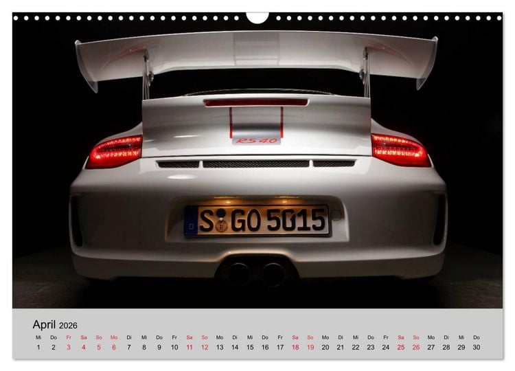 Produktbild: Porsche GT3RS 4,0 (Wandkalender 2026 DIN A3 quer), CALVENDO Monatskalender