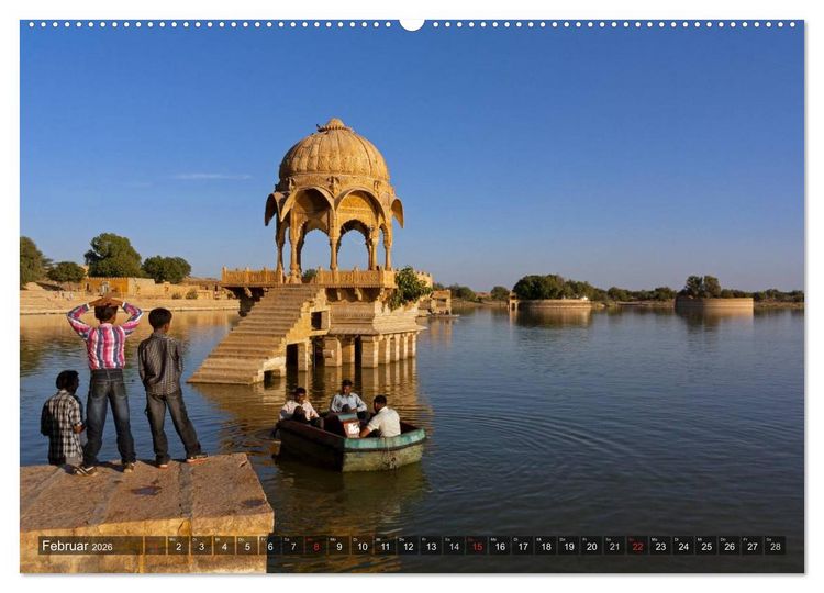 Produktbild: INDIEN - bunt und geheimnisvoll (Wandkalender 2026 DIN A2 quer), CALVENDO Monatskalender