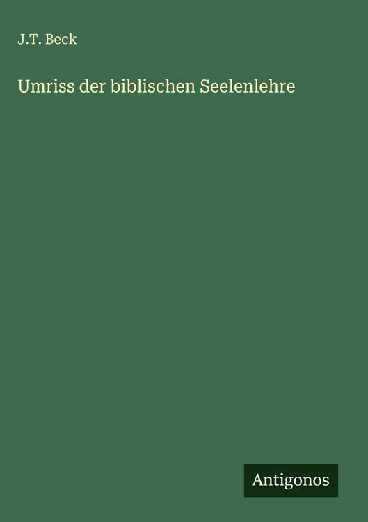 Produktbild: Umriss der biblischen Seelenlehre