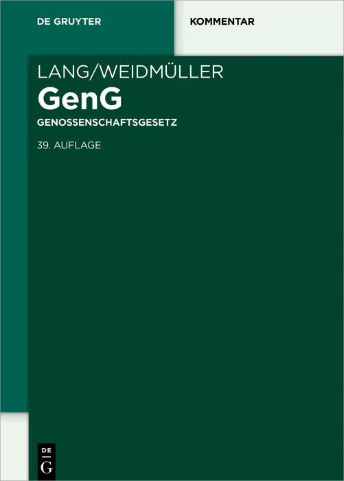 Produktbild: Lang/Weidm&uuml;ller Genossenschaftsgesetz