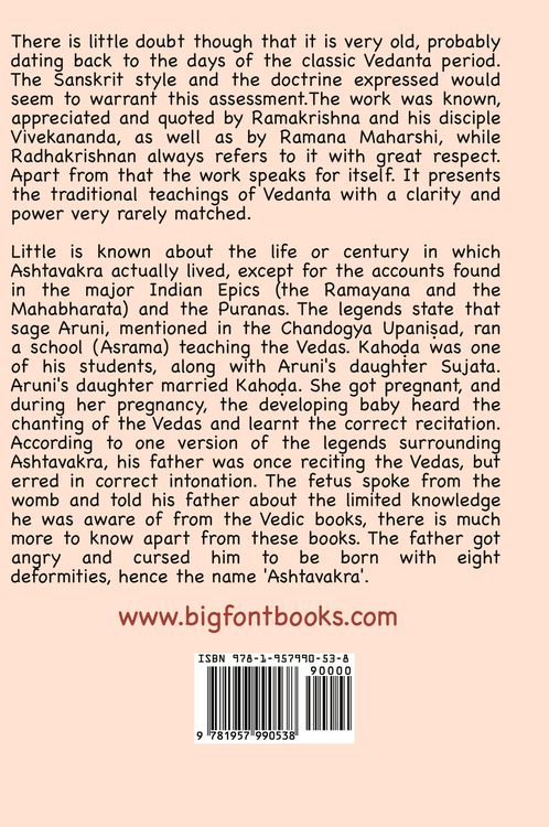 Produktbild: Annotated Ashtavakra Gita (Large Print Edition)