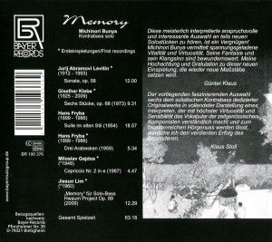 Produktbild: Memory-St&uuml;cke F&uuml;r Kontrabass Solo