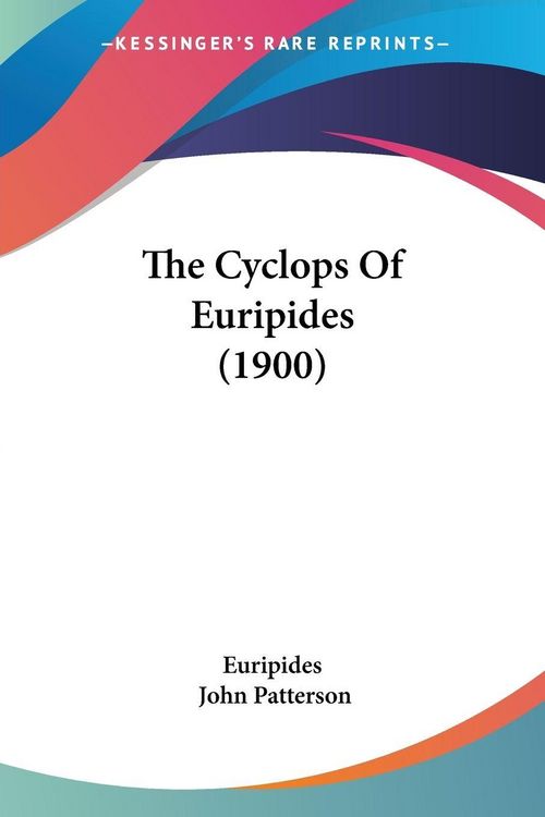 Produktbild: The Cyclops Of Euripides (1900)