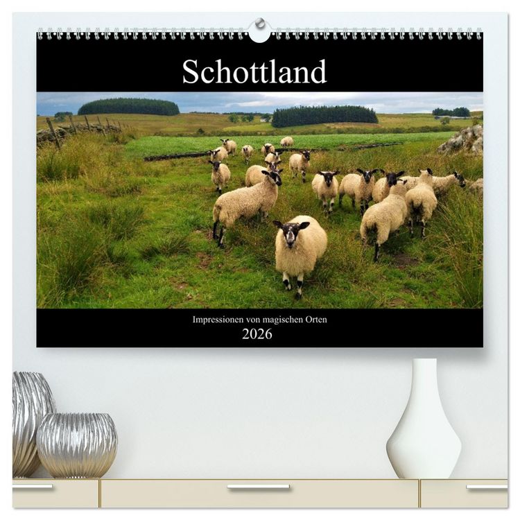 Produktbild: Schottland - Impressionen von magischen Orten (hochwertiger Premium Wandkalender 2026 DIN A2 quer), Kunstdruck in Hochglanz
