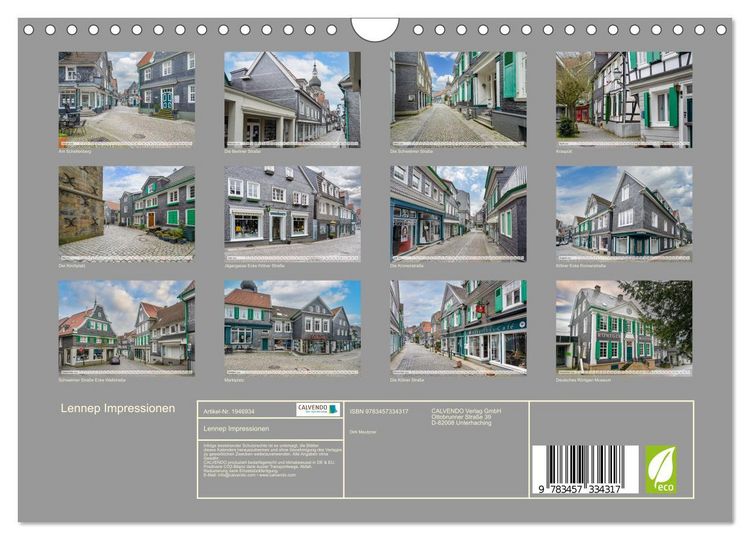 Produktbild: Lennep Impressionen (Wandkalender 2026 DIN A4 quer), CALVENDO Monatskalender
