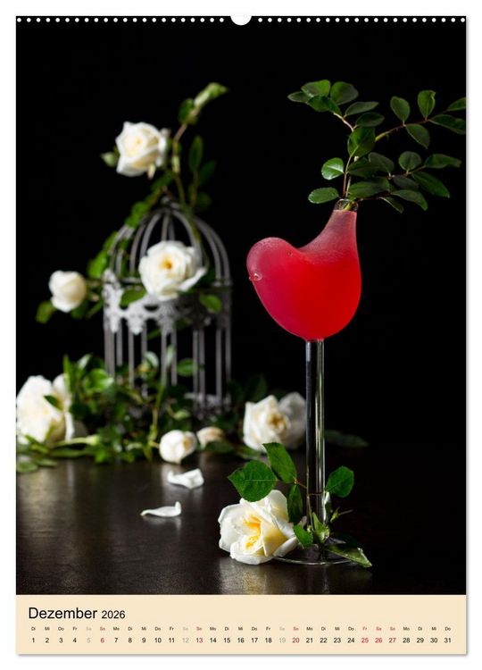 Produktbild: Cocktails mit Blumen und Pflanzen (Wandkalender 2026 DIN A2 hoch), CALVENDO Monatskalender
