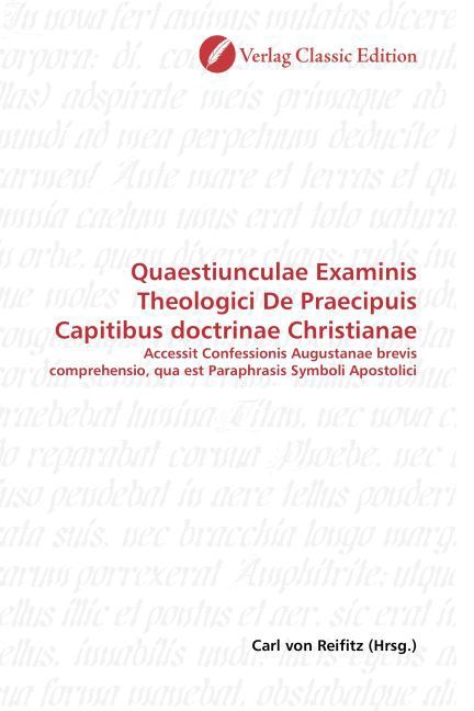 Produktbild: Quaestiunculae Examinis Theologici De Praecipuis Capitibus d