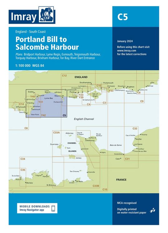 Produktbild: C5 Portland Bill to Salcombe Harbour, Imray Chart