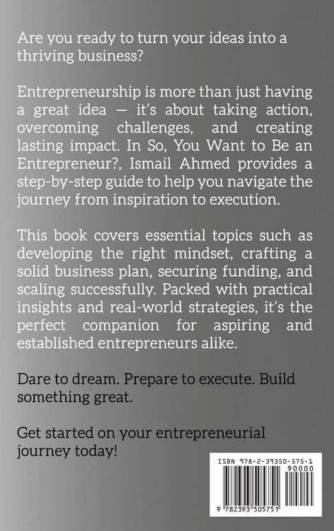 Produktbild: So, You Want To Be An Entrepreneur?
