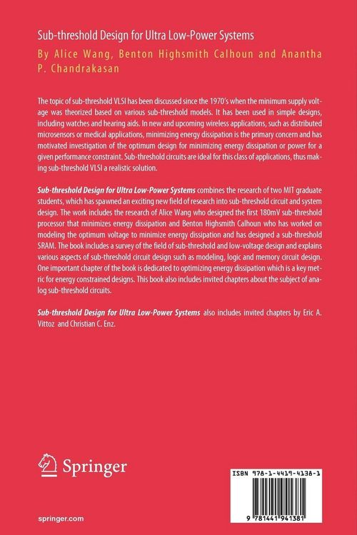 Produktbild: Sub-threshold Design for Ultra Low-Power Systems