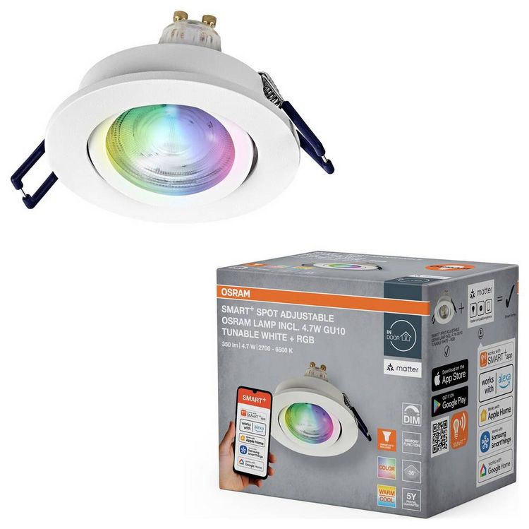 Produktbild: OSRAM HOMELIGHTING 4058075853737 Deckenstrahler, LED-Deckenstrahler GU10 Sand