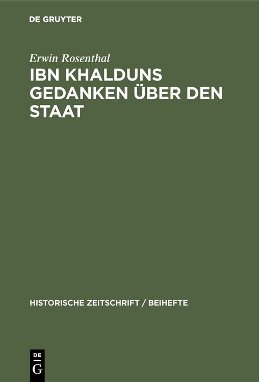 Produktbild: IBN Khalduns Gedanken &uuml;ber den Staat