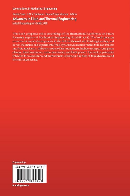 Produktbild: Advances in Fluid and Thermal Engineering