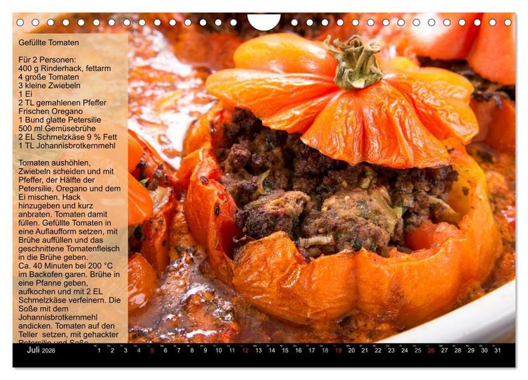 Produktbild: Low Carb - Leichte Rezepte f&uuml;r jeden Tag (Wandkalender 2026 DIN A4 quer), CALVENDO Monatskalender