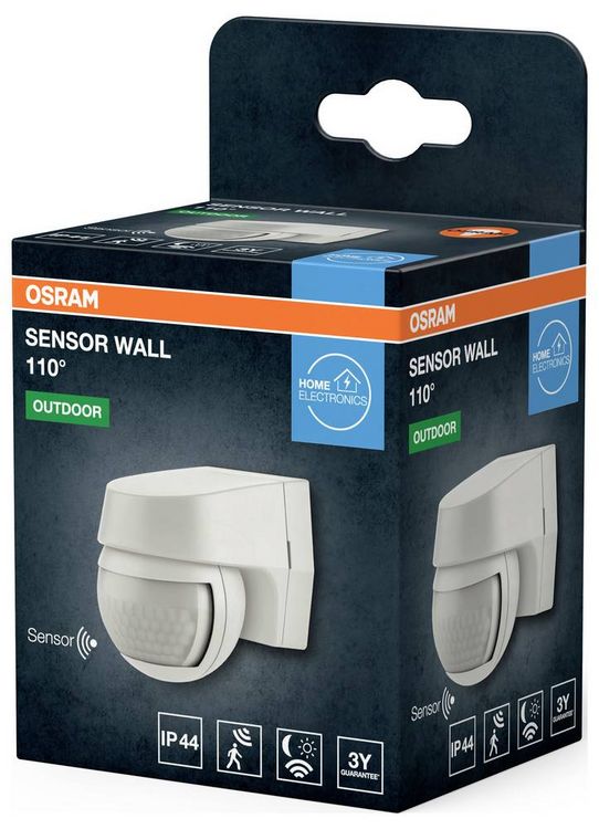 Produktbild: OSRAM HOMELIGHTING SENSOR WALL 110DEG IP44 WT 4099854454134 LED-Au&szlig;enwandleuchte