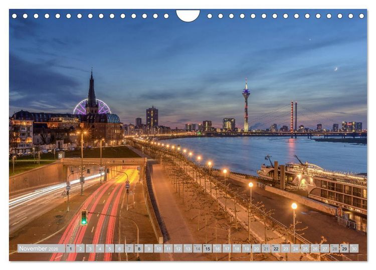 Produktbild: Wundersch&ouml;nes D&uuml;sseldorf (Wandkalender 2026 DIN A4 quer), CALVENDO Monatskalender