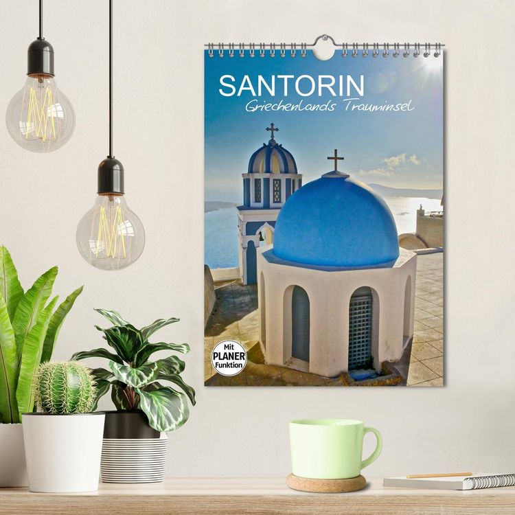 Produktbild: Santorin - Trauminsel Griechenlands (Wandkalender 2026 DIN A4 hoch), CALVENDO Monatskalender