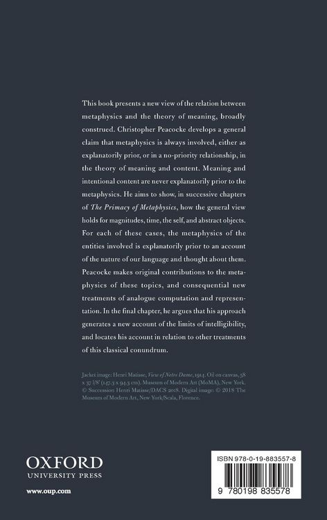 Produktbild: Primacy of Metaphysics