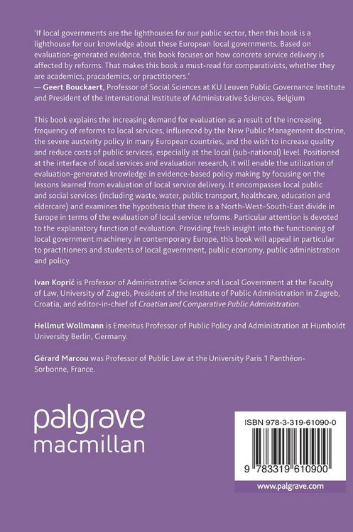Produktbild: Evaluating Reforms of Local Public and Social Services in Europe