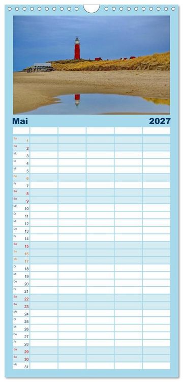 Produktbild: Familienplaner 2027 - Texel &ndash; Eine Insel die verzaubert mit 5 Spalten (Wandkalender, 21 x 45 cm) CALVENDO
