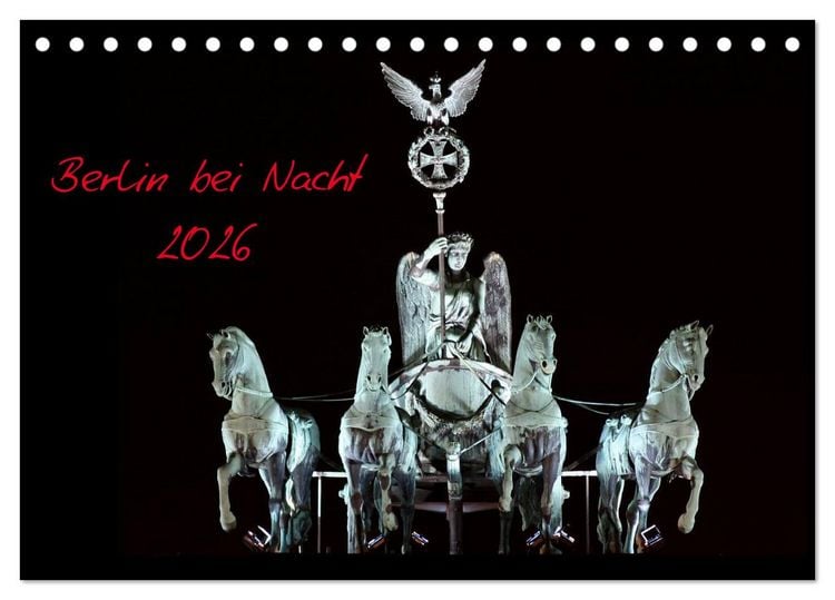 Produktbild: Berlin bei Nacht 2026 (Tischkalender 2026 DIN A5 quer), CALVENDO Monatskalender