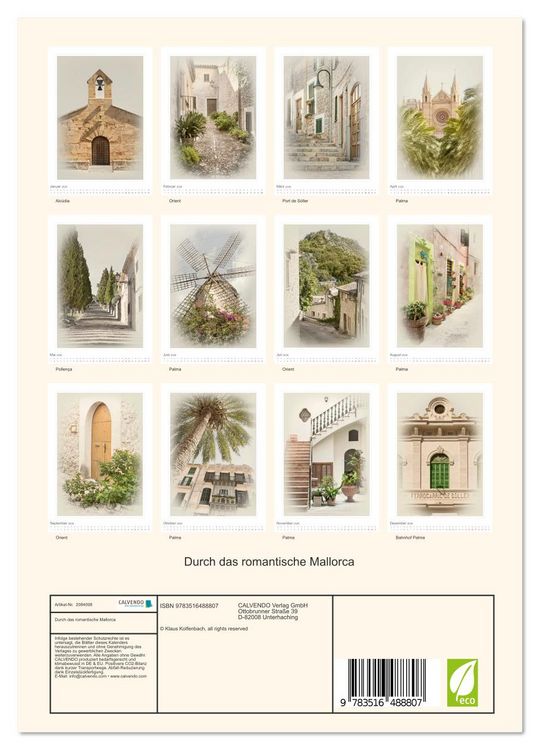 Produktbild: Durch das romantische Mallorca (Wandkalender 2026 DIN A4 hoch), CALVENDO Monatskalender