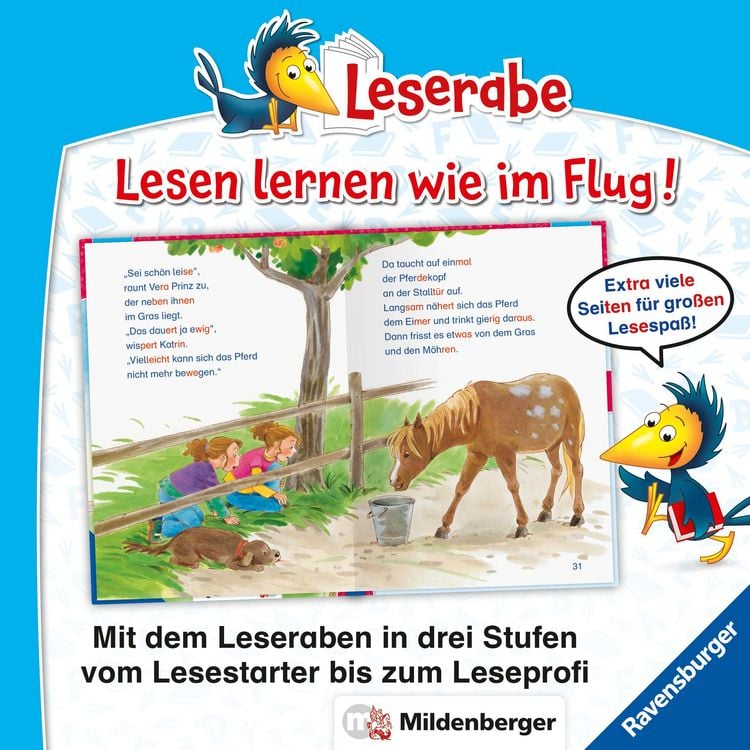 Produktbild: Leserabe Sonderausgaben - Die sch&ouml;nsten Pferdegeschichten - Silbe f&uuml;r Silbe lesen lernen