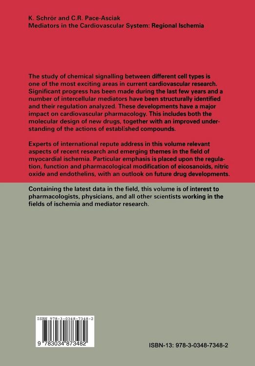 Produktbild: Mediators in the Cardiovascular System: Regional Ischemia