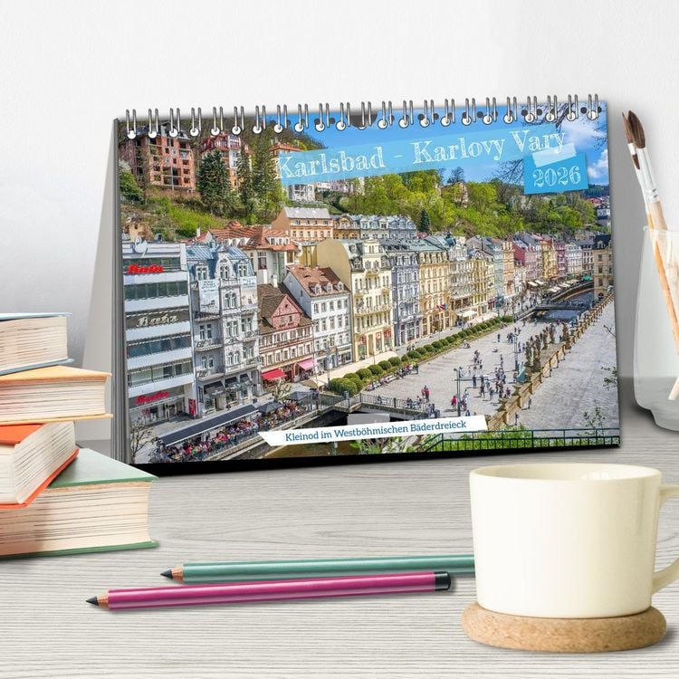 Produktbild: Karlsbad / Karlovy Vary - Kleinod im Westb&ouml;hmischen B&auml;derdreieck (Tischkalender 2026 DIN A5 quer), CALVENDO Monatskalender
