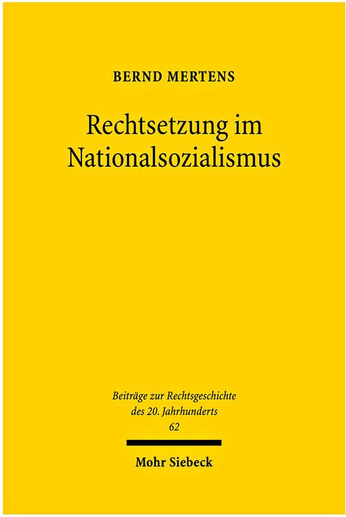 Produktbild: Rechtsetzung im Nationalsozialismus